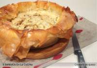   Crostata de queso y cebolla caramelizada