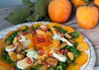 Ensalada de Rucula, Kaki Persimon y Naranja