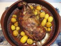 Paletilla de cordero asada.