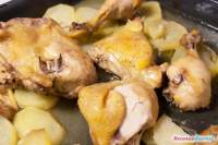 Pollo al horno con patatas  