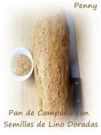 Pan de Campaña con Semillas de Lino Doradas