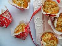   Muffins de manzana y canela con migas crujientes 