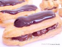 ECLAIRS DE CHOCOLATE Y CREMA PASTELERA