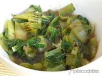   Pak choi salteado con miso y vinagre balsámico