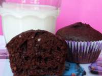   Muffin de  chocolate y requesón