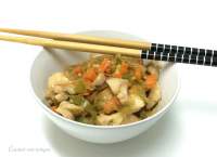   Fideos de arroz con conejo