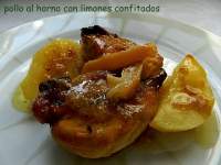   POLLO AL HORNO CON LIMONES CONFITADOS