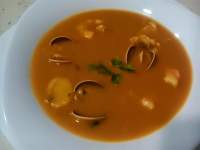   SOPA DE TOMATE CON ALMEJAS tradicional y exquisita