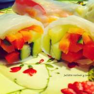 Julieta cocina y punto: ROLLITOS VIETNAMITAS DE VERDURAS Y QUESO MANCHEGO