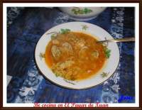 Be cocina en El Payar de Xuan: Sopa de marisco con arroz al azafrán