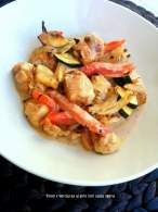 Cocinax2. Las recetas de Laurita.: Pollo y verduras al grill con salsa ligera