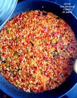 Cocinax2. Las recetas de Laurita.: Arroz con verduras y jamón en paella