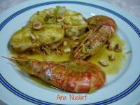 La cocinera de Bétulo: RAPE CON GAMBAS Y CREMA DE MARISCO 