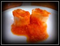 Canelones rellenos de marisco con salsa americana  - Recetas con y sin  thermomixx recetas 