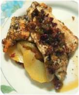 the sisters kitchen: Filete de dorada a la plancha con sofrito de jamón