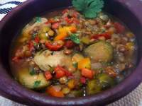 COCINA LIGHT: Guiso de lentejas con muchas verduras, cilantro y miel